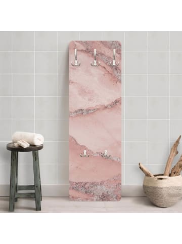 WALLART Garderobe - Farbexperimente Marmor Rose und Glitzer in Rosa