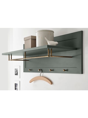 Furn.Design Garderobenpaneel grün, Landhausstil, Wandgarderobe 109 x 40 cm