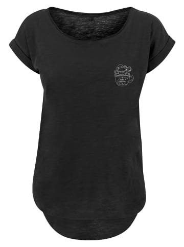 F4NT4STIC Long Cut T-Shirt Weihnachtstasse in schwarz