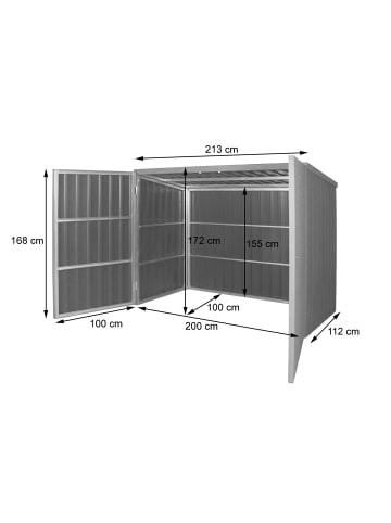 MCW Mülltonnenverkleidung J29, Anthrazit
