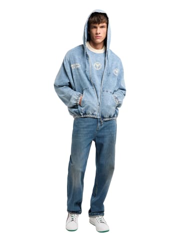 Carlo Colucci Hoodie mit Reißverschluss Felix in Blue