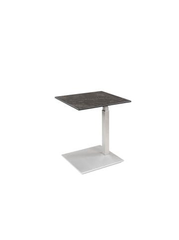 58 aufm Kessel BEISTELLTISCH Chandra 55x47x54 höhenverstellbar Perlsilber/Keramik