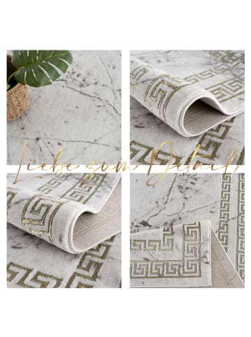 payé Teppich Kurzflor Vintage Bodüre Muster