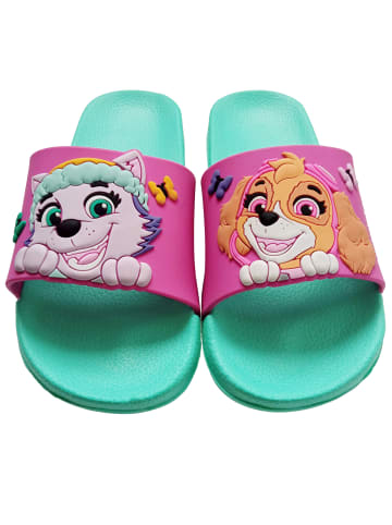 Paw Patrol Paw Patrol Badelatschen Skye und Everest Badeschlappen Badesandalen in türkis