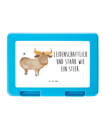 Mr. & Mrs. Panda Meal Prep Box Sternzeichen Stier mit Spruch in Weiß