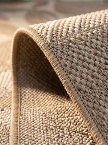 KADIMA DESIGN Outdoorteppich Boho Wetterfest UV-beständig Waschbar in Beige