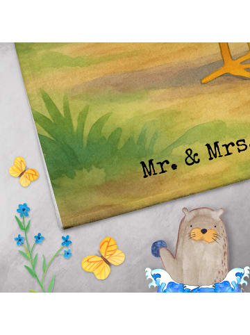 Mr. & Mrs. Panda Gästehandtücher Hahn Korn Design ohne Spruch in Weiß