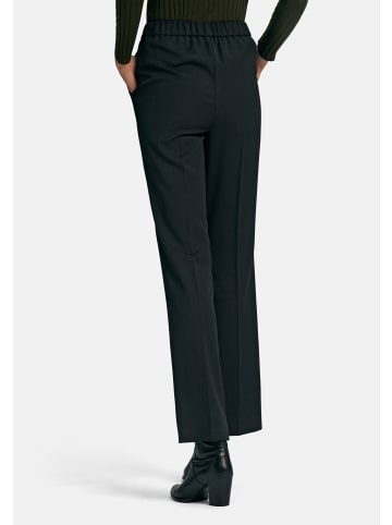 PETER HAHN Bügelfaltenhose Trousers in schwarz