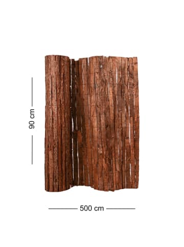 UNUS Sichtschutz Rinde in Braun