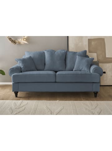 Furn.Design Sofa blau Landhaus, Couch 3-Sitzer 200 cm