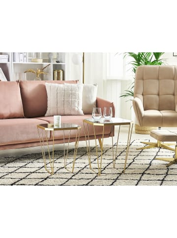 Beliani 2er-Set Couchtisch SIERRA in Gold