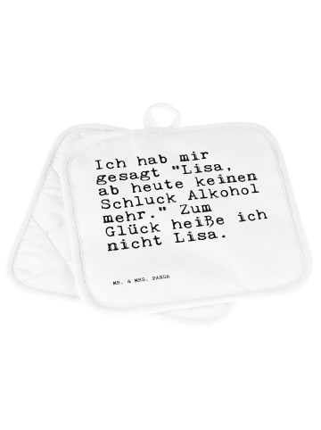 Mr. & Mrs. Panda Topflappen Ich hab mir gesagt... mit Spruch in Weiß