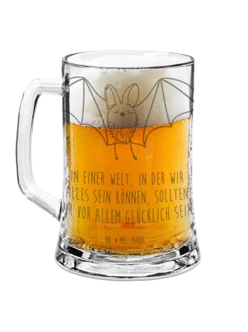 Mr. & Mrs. Panda Krug Fledermaus Flügel mit Spruch in Transparent