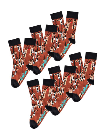 Unabux Freizeitsocken GRUMBLE IN THE JUNGLE in braun