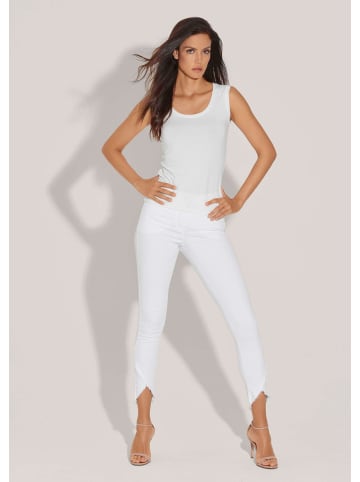 MADELEINE Tanktop mit breiten Trägern in weiß