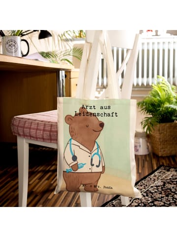 Mr. & Mrs. Panda Shopper Bag Arzt Leidenschaft Design mit Spruch in Weiß