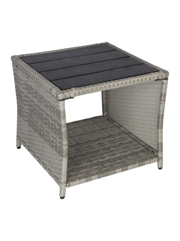 relaxdays Balkontisch in Grau - (B)45 x (H)40 x (T)45 cm