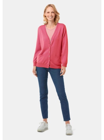 GOLDNER Uni Merino-Cardigan Langarm in pink