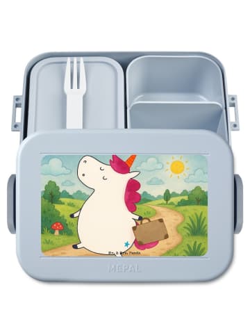 Mr. & Mrs. Panda Bentobox Einhorn Koffer Design ohne Spruch in Blau Pastell