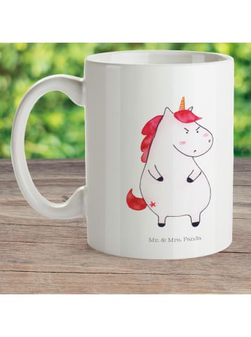 Mr. & Mrs. Panda Kindertasse Einhorn Wut ohne Spruch in Weiß