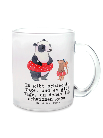 Mr. & Mrs. Panda Pott Otter Schwimmen mit Spruch in Transparent