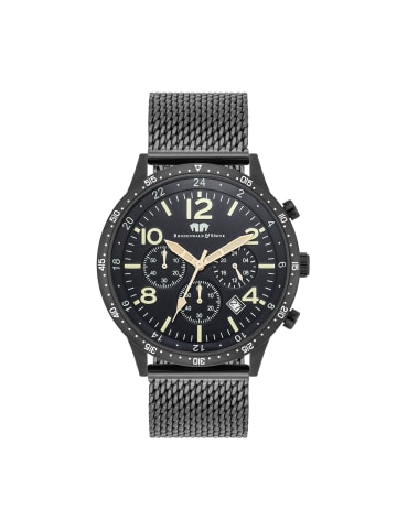Rhodenwald & Söhne Chronograph Flight Captain Edelstahl in schwarz