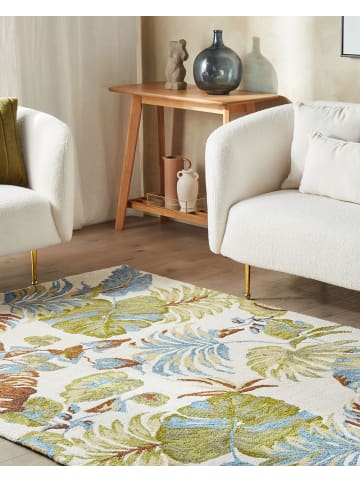Beliani Kurzflor KINIK in Bunt/Braun/Blau - (W) 140 x (H) 1.5 x (L) 200 cm