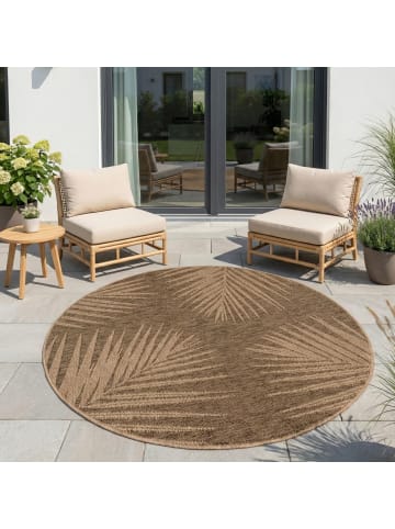 Teppich Boss In- & Outdoor Teppich Timber 1403, rund - Braun