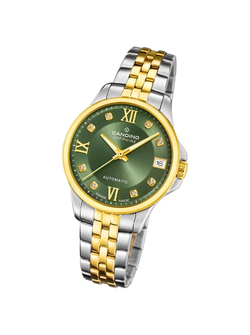 Candino Analog-Armbanduhr Candino Automatik silber, gold mittel (ca. 34mm)