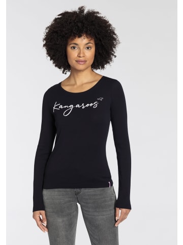 Kangaroos Longsleeve in schwarz