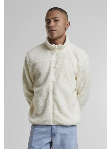 Urban Classics Urban Classics Teddy Jacket With Stand Up Collar in whitesand