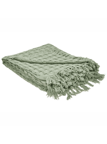 Beliani Tagesdecke BERE in Grün - (W) 200 x (H) 1 x (L) 220 cm