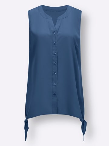 Sieh an! Bluse ohne Arm in jeansblau