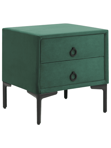 Beliani Nachttisch SEZANNE in Grün/Schwarz - (W) 44 x (H) 45 x (L) 38 cm