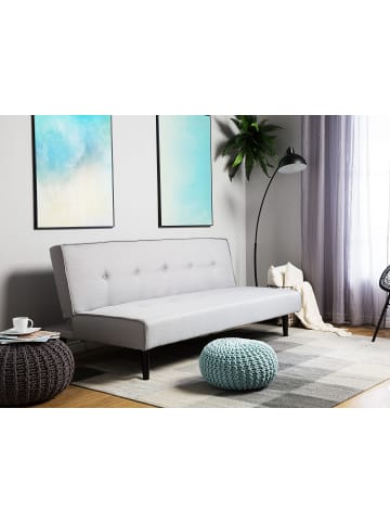 Beliani 3-Sitzer Sofa VISBY in Grau/Schwarz - (W) 180 x (H) 80 x (L) 92 cm