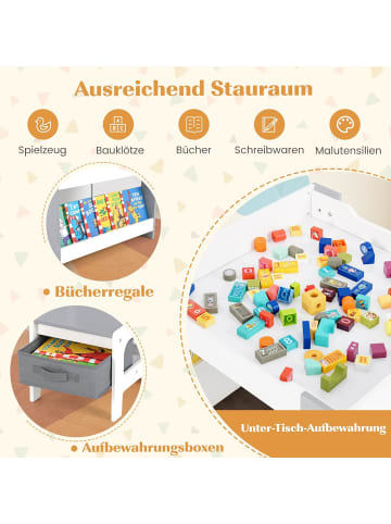 COSTWAY 3 tlg. Kindersitzgruppe ab 3 Jahren in Grau