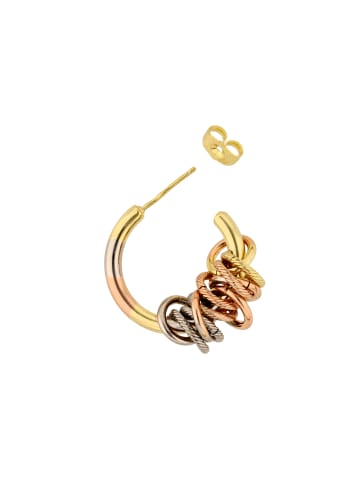 IZIA Women Hinged Clasp Earrings in Gold Multicolor