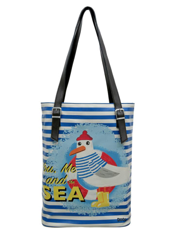 Dogo Tall Bag Umhängetasche - You, Me and the Sea in Blau