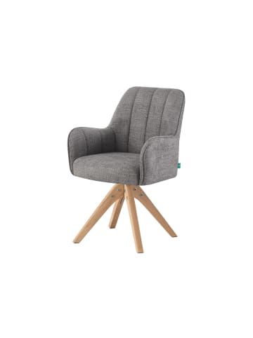 DUBI Möbel 2er-Set: Drehstuhl THOMAS-FINA in Grau - (B)58 x (H)87 x  (T)62 cm