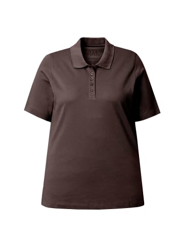 Ulla Popken Poloshirt in mahagoni