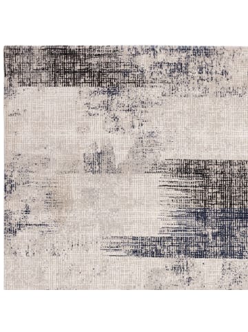 KADIMA DESIGN Teppich Velours, Grafisches Muster, Mehrschichtiger Flor in Dunkelblau