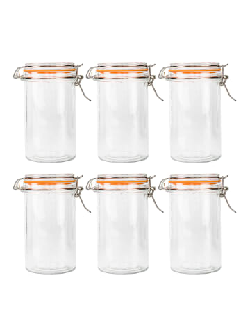 relaxdays 6 x Einmachgläser in Transparent - 500 ml