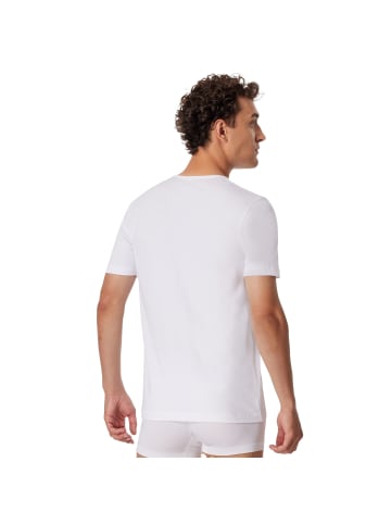 Schiesser T-Shirt 4er Pack in Weiß