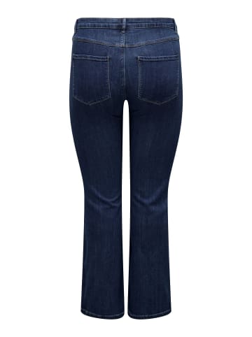 ONLY Carmakoma Flared fit jeans in Dark Blue Denim