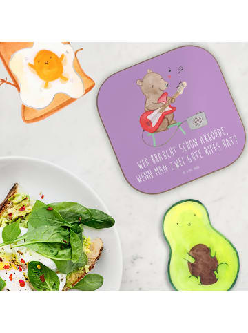 Mr. & Mrs. Panda gläseruntersetzer E-Gitarre Zwei Riffs mit Spruch in Lavendeltraum