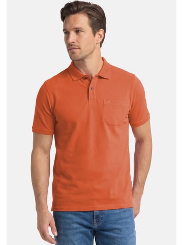 Redmond Poloshirt Basic in Orange / weiß