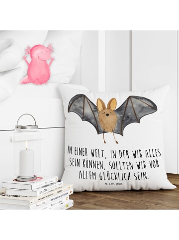 Mr. & Mrs. Panda Kissen 40x40 Fledermaus Flügel mit Spruch in Weiß