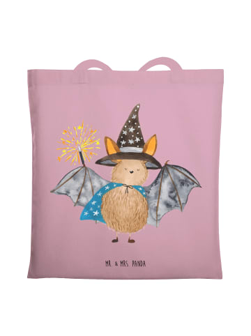 Mr. & Mrs. Panda Shopping Tasche Fledermaus Zauberer ohne Spruch in Rosa Pastell