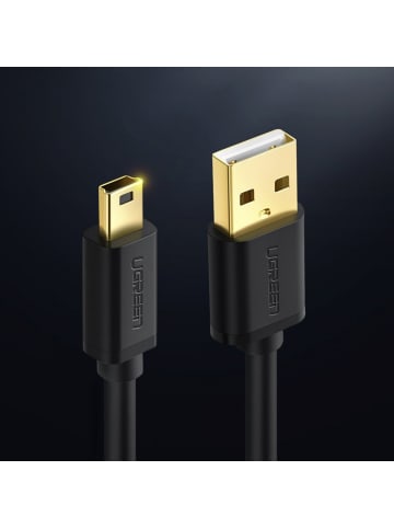 Ugreen Ugreen Kabel USB - Mini-USB 480 Mbit/s 1 m schwarz in Schwarz