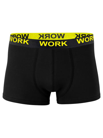 Cotton Prime® 4er Pack Boxershorts Hipster WORK in schwarz